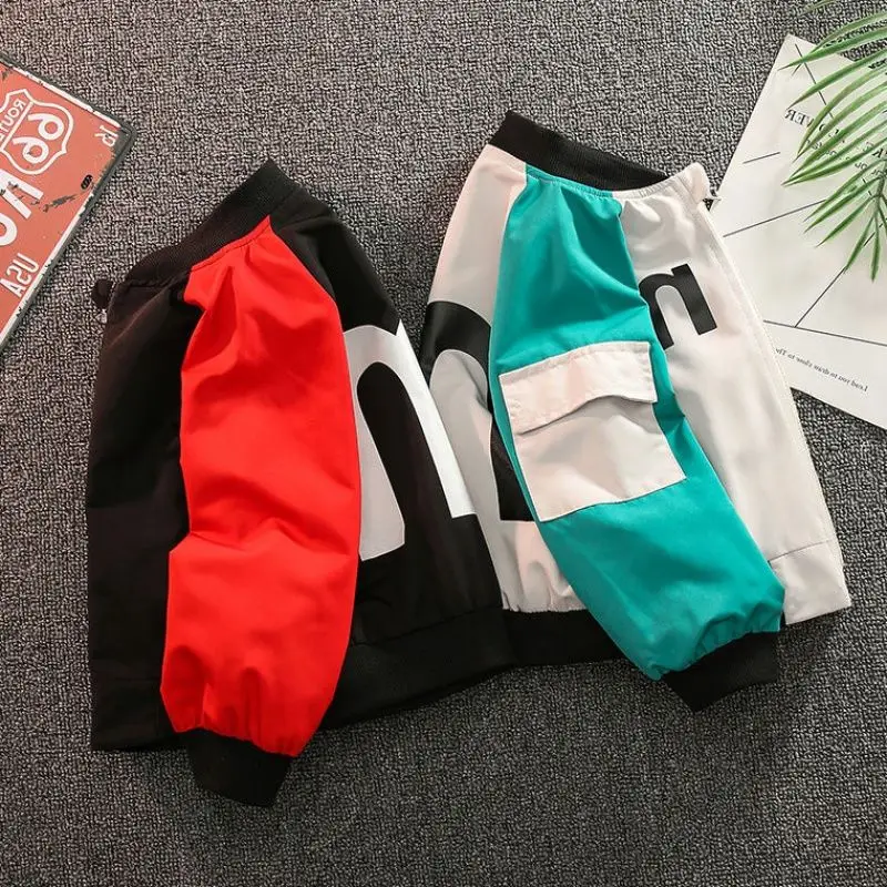 Модные уличные куртки INS для маленьких мальчиков модель осенне зимняя куртка в