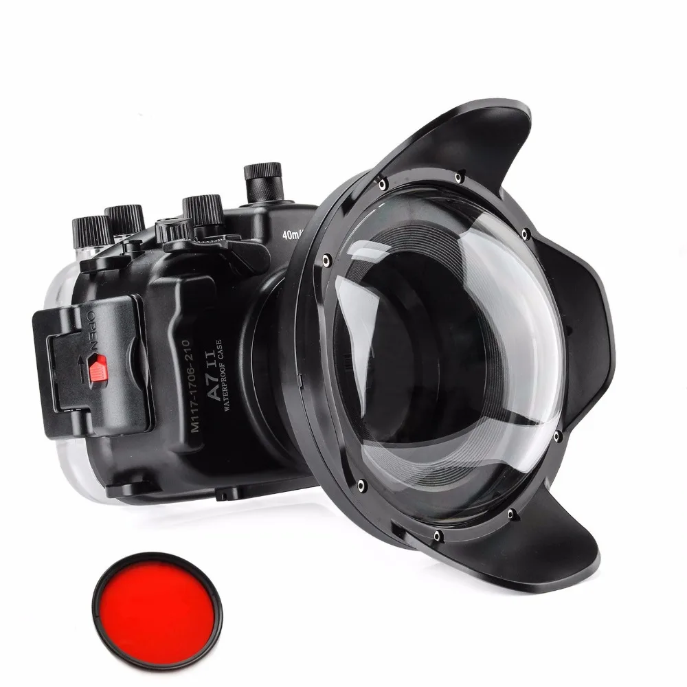 Чехол Meikon для подводного водонепроницаемого корпуса 40 м 130 футов камеры Sony A7 II A7R 28