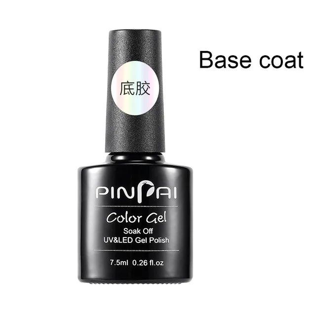 Base Coat Pinpai 64 Цвета УФ-гель для ногтей Полупостоянный 7,5 мл Гибридный СВЕТОДИОДНЫЙ УФ гель лак удаляющийся замачиванием лаковое гелевое покрытие для ногтей верхнее пальто базовое пальто - Цвет: Base Coat