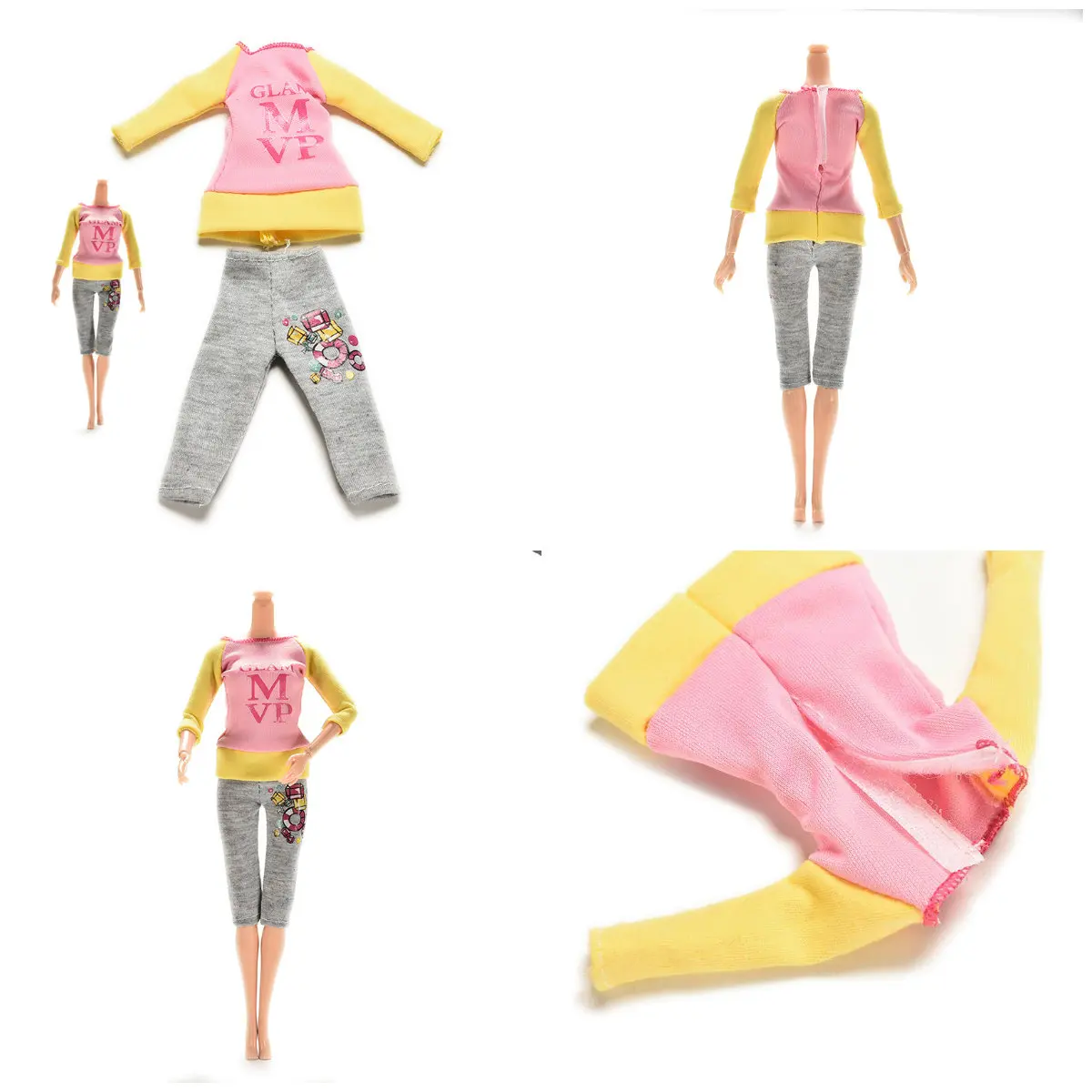 2 шт./компл. футболка с длинными рукавами и штаны принтом в виде букв милый костюм