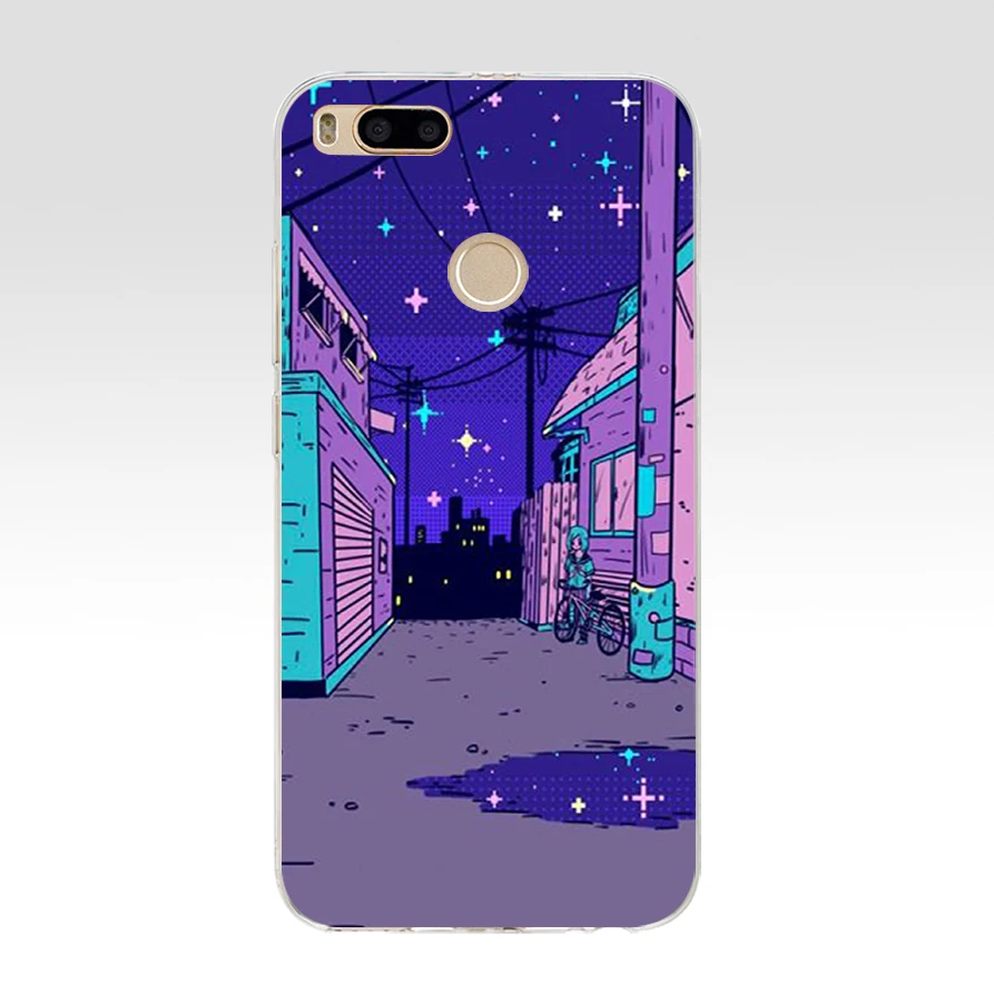 129SD эстетика vaporwave Мягкий Силиконовый ТПУ чехол для телефона для xiaomi redmi 4A 4X note 4 4x mi A1 A2 lite - Цвет: 3