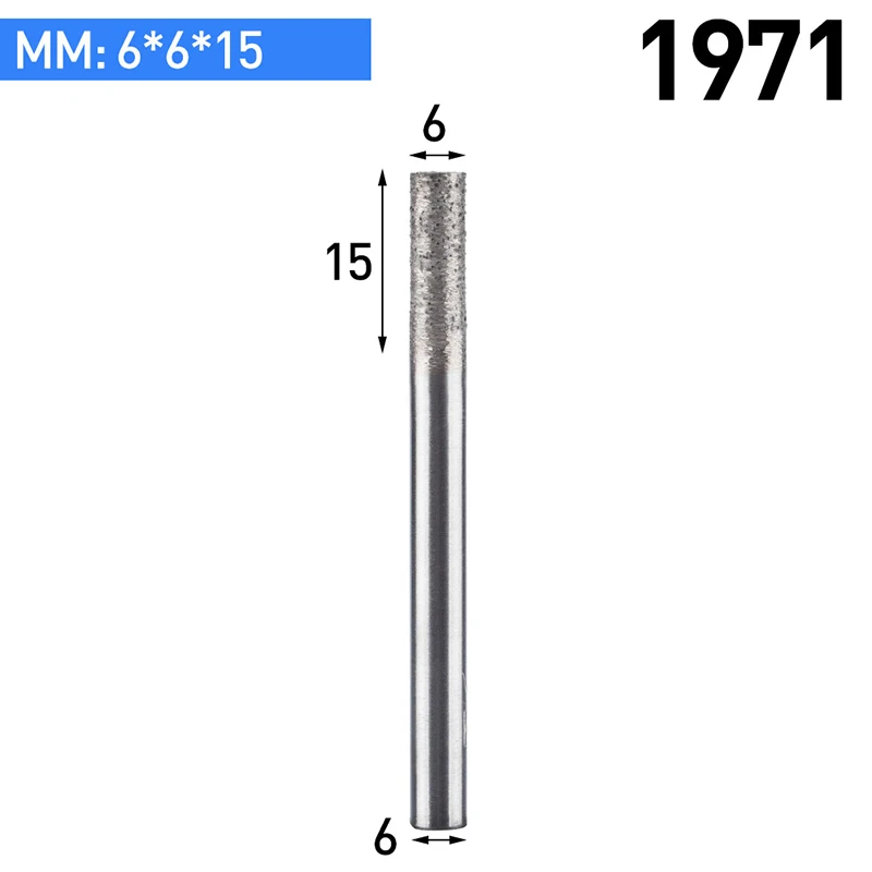 5253 HUHAO 1PC Sintered CNC Stone Carving Bits Deep Embossed Engraved Granite Diamond Metal Powder Engraving Machine Tool - Длина режущей кромки: 5253