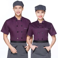 long sleeve men restaurant chef jacket for cook work wear hotel breathable double breasted woman chef uniform kitchen tool