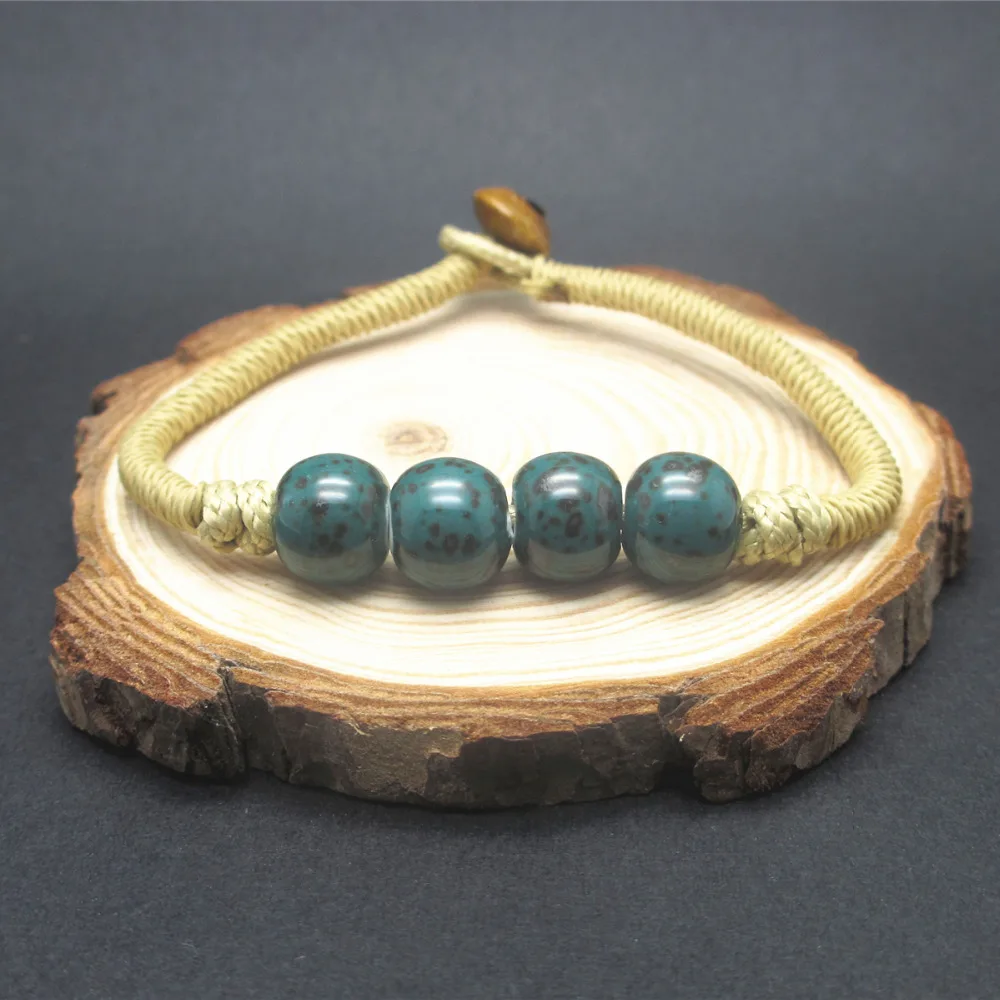 Креативный браслет в национальном стиле из бисера фарфоровый керамический