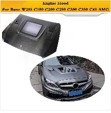 Для W205 C43 AMG C Класс Стандарт углеродного волокна передний бампер вентиляционное отверстие крышка отделка Гриль рамка для Mercedes Benz C200