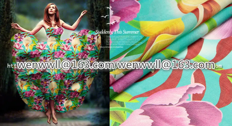 Дизайнер 100% чистый натуральный шелк тутового шифоновая ткань зеленый и розовый 1