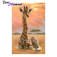 ever moment diamond painting cross stitch newborn cute giraffe diy diamond embroidery mosaic diamonds paint animal craft asf1032