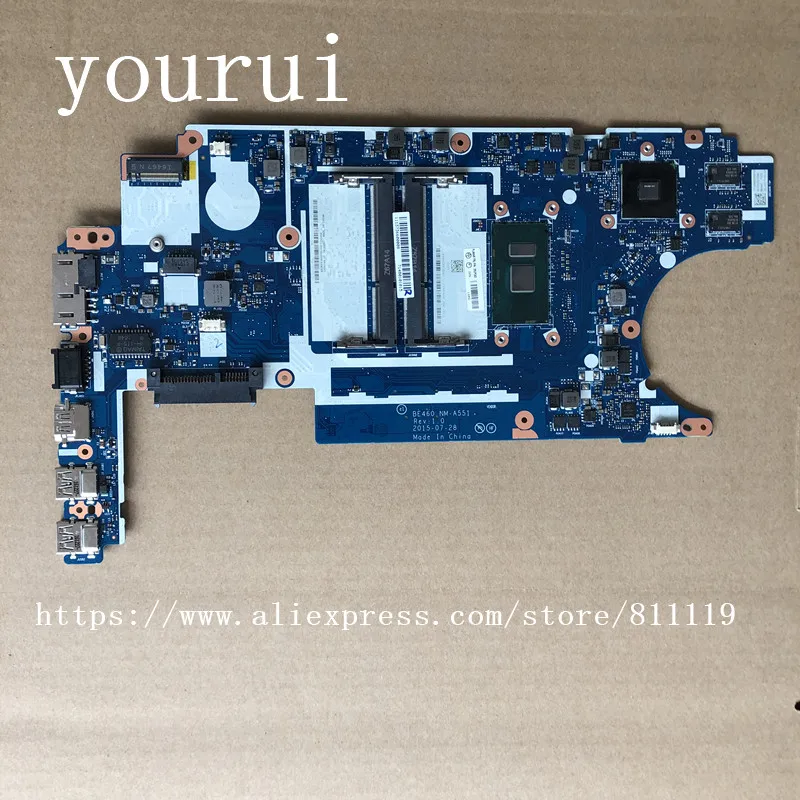 Yourui высокого качества для материнская плата ноутбука Lenovo ThinkPad E460 i5 6200u процессор