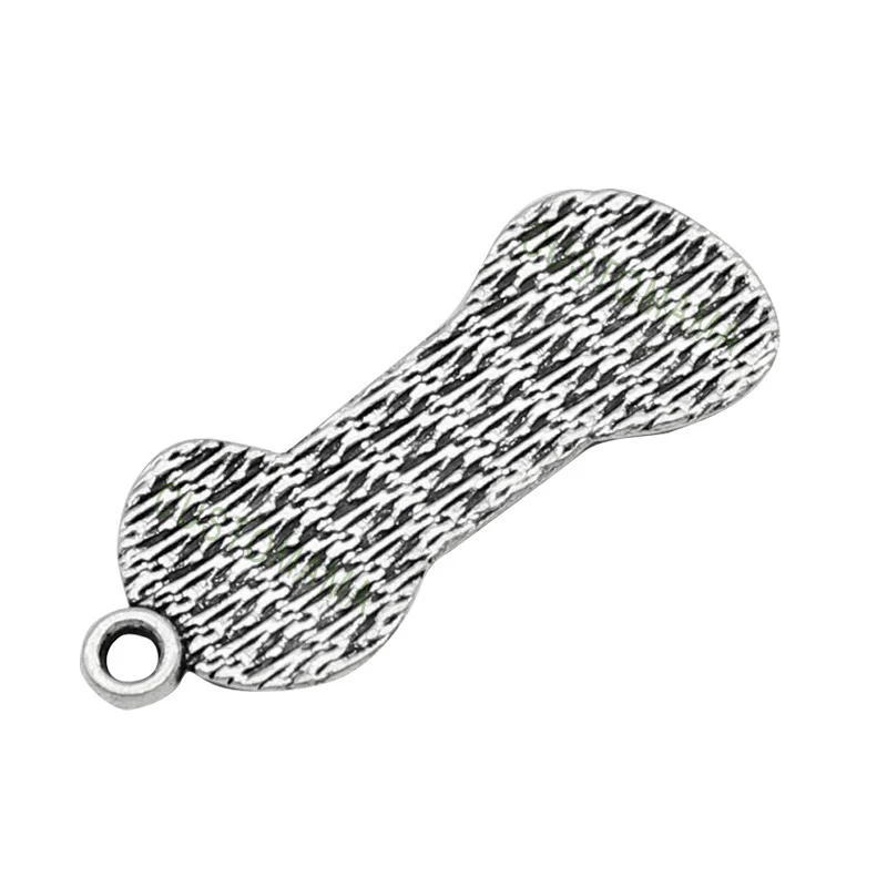 50pcs антикварные тибетские Подвески с серебряными нитями 31x12 мм|Шармы| |