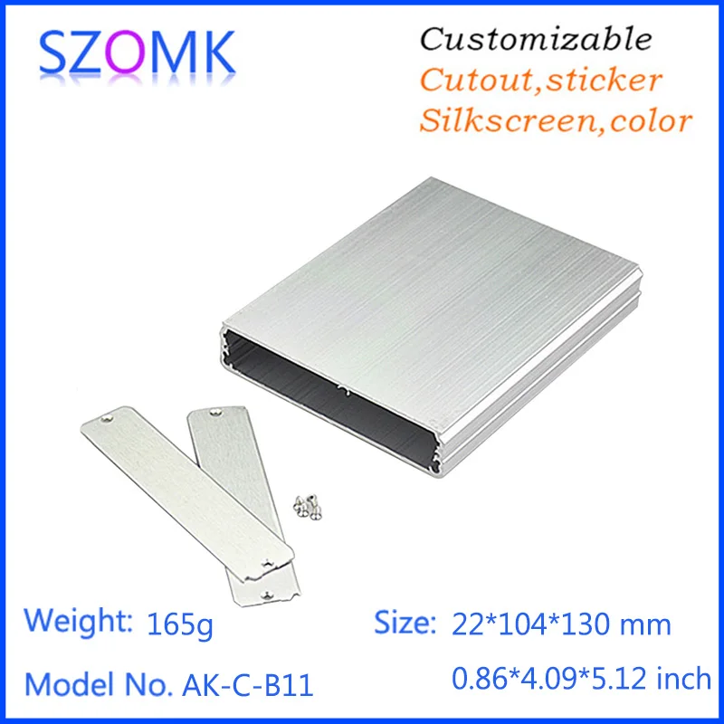 Лидер продаж 1 шт. алюминиевый корпус для электроники 22*104*130 мм