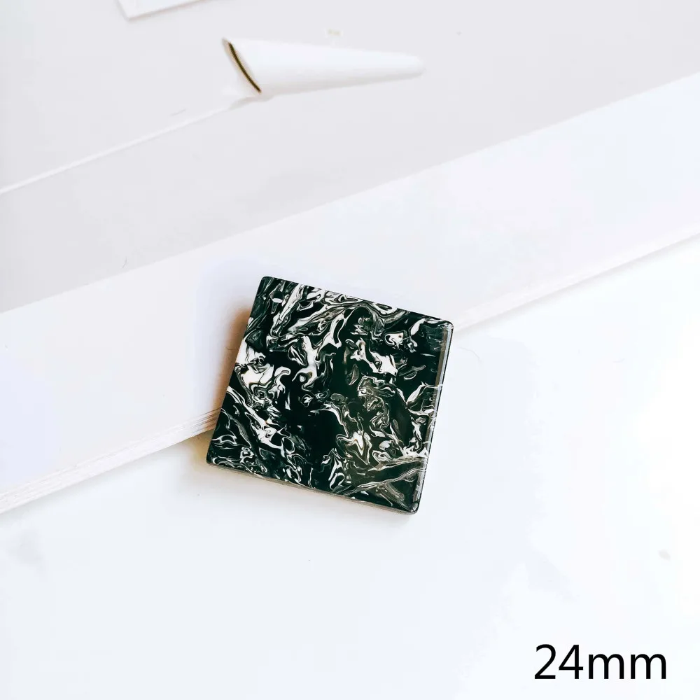 Круглое Кольцо квадратное полимерное пластиковое уксусная кислота Eardrop Diy Материал кулон ожерелье серьги Подвески компоненты ювелирных изделий 4 шт - Цвет: 6