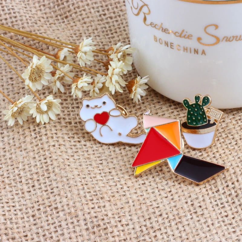 Мультяшные милые заколки кролик кошка цветок выигрыш моему сердцу красочные