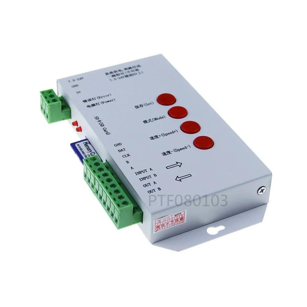 T1000S SD Card WS2801 WS2811 WS2812B LPD6803 LED 2048 Pixels Controller DC5~24V T-1000S RGB | Освещение