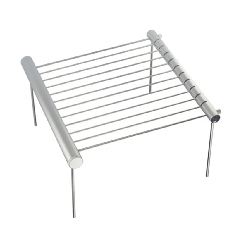 

Stainless Steel BBQ Skewers Foldable Stainless Steel BBQ Grilling Rack Picnic Barbecue Cooking Tool outdoor party Grill Rack