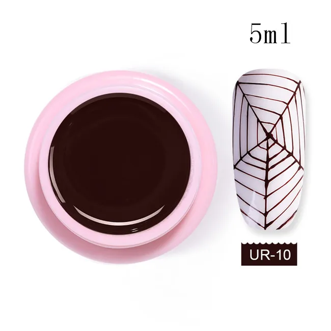 5ml Gel 10 Ur Sugar 7 мл Лак для ногтей с металлическим пауком эластичный гель для рисования для ногтей с шелковым пауком впитывающийся УФ-гель покрытые лаком ногти DIY - Цвет: 5ml Gel 10