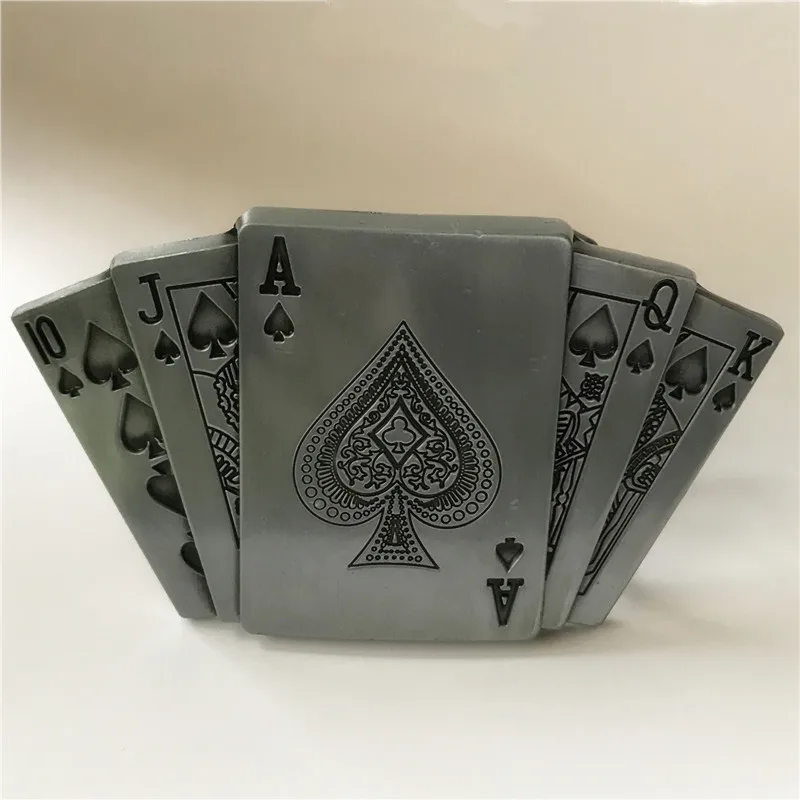 Розничная продажа модные мужские крутые игральные карты Spades 10 JQKA металлический