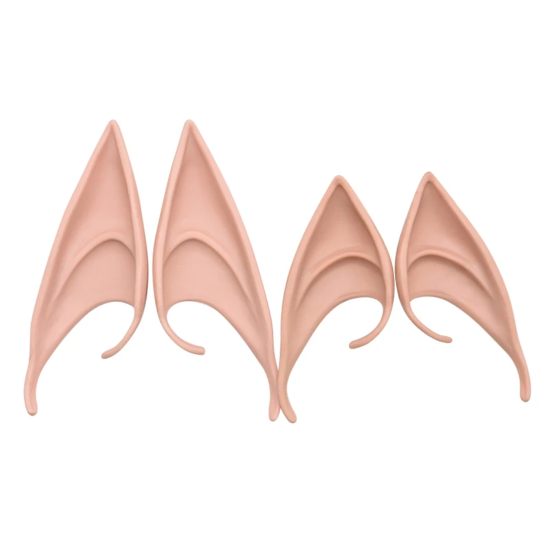 1pair Fake Soft Angel Elf Ears Simulation Ear Props Cosplay Elf Fairy Accessories For Halloween Christmas Event Party Decoration
