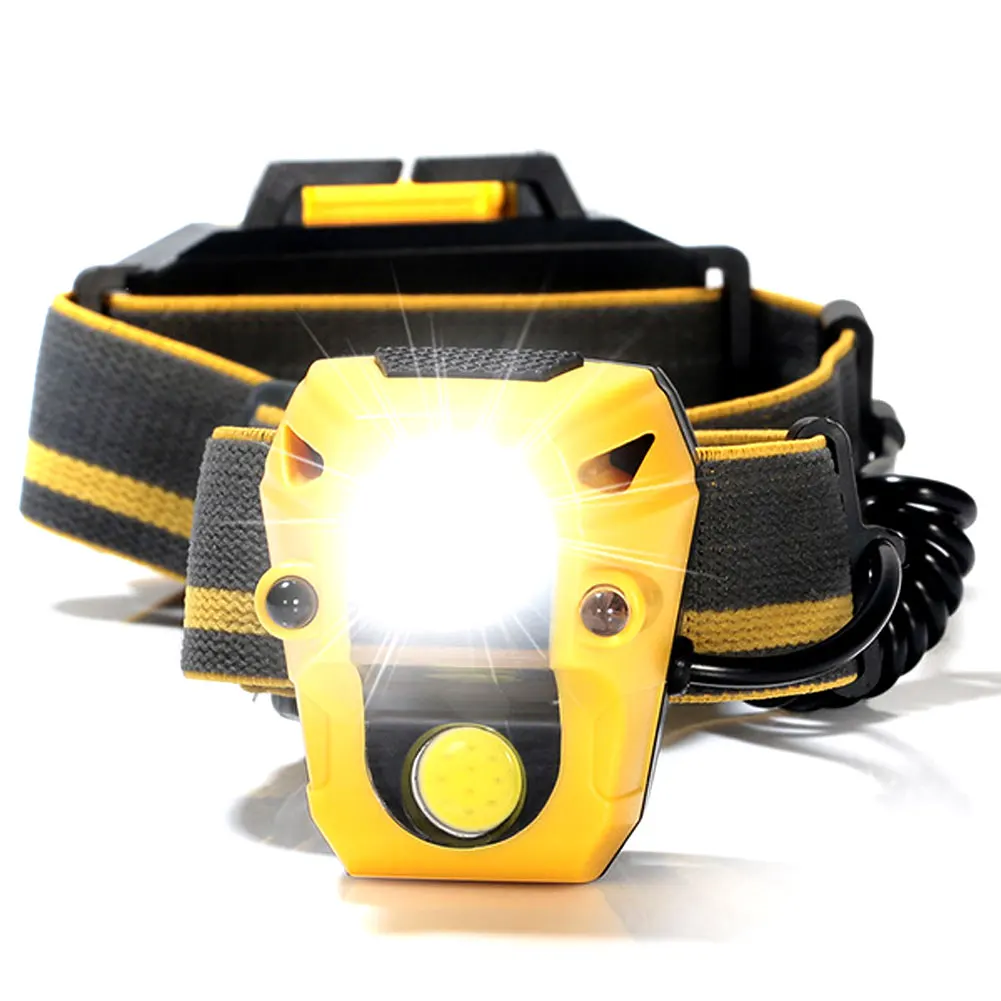 

Bulb+Led ABS IR Sensor 2000LM Headlamp 5W COB XPE LED Helmet Light Headlight 60 Degree Rotation Angle For Outdoor