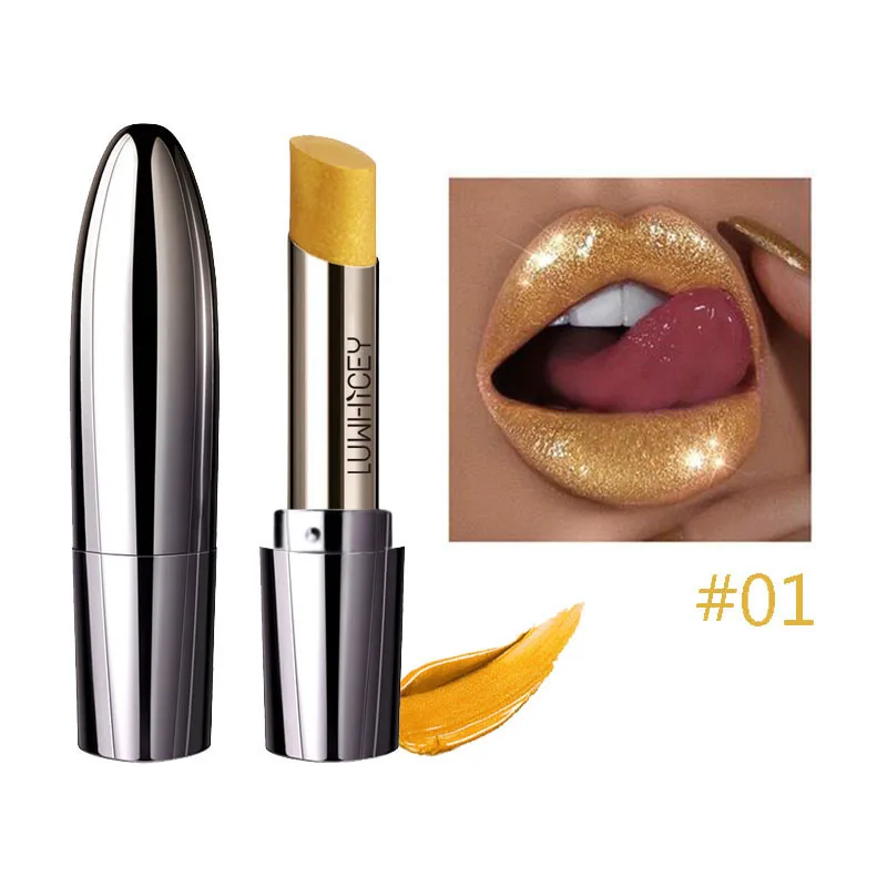 1 LUWHICEY профессиональный макияж губ водонепроницаемый стойкий Русалка мерцающий губная помада блеск Губная помада Batom роскошный макияж - Color: 1