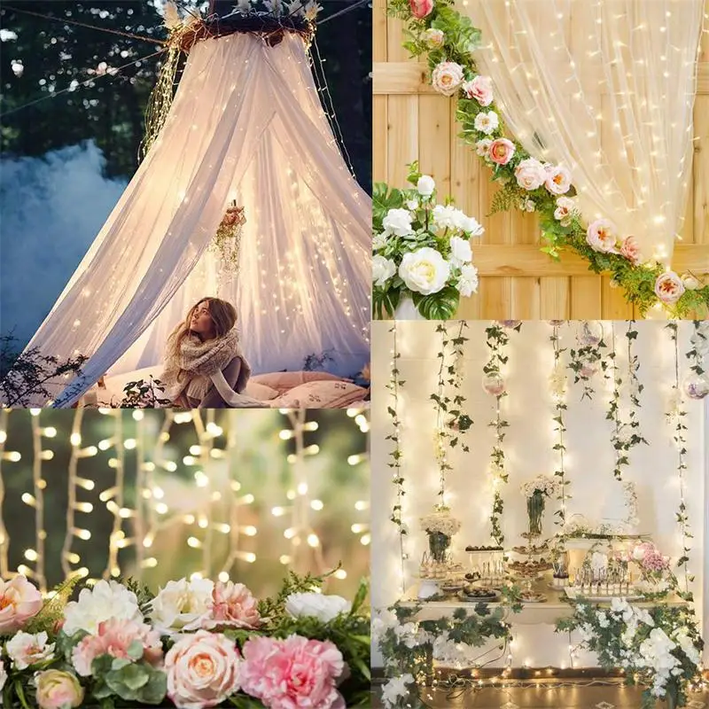 ROPIO светодиодная гирлянда для рождественских елок Рождественская вечеринка