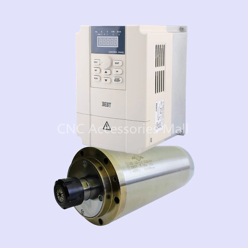 5.5KW D125mm ER25 шпиндель с водяным охлаждением 220В/380В и 5.5квт лучший VFD
