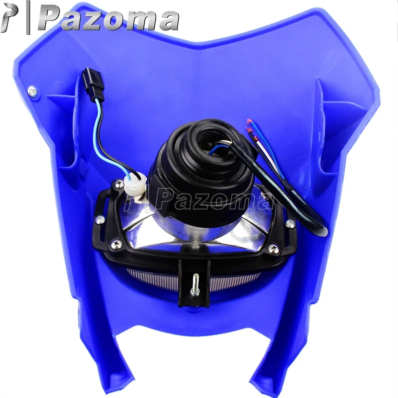 Фара синяя для мотокросса 12 в 35 вт Yamaha YZ YZF 125 250 XT TTR WRF DT|headlamp 12v|headlamps for motorcyclesheadlamp