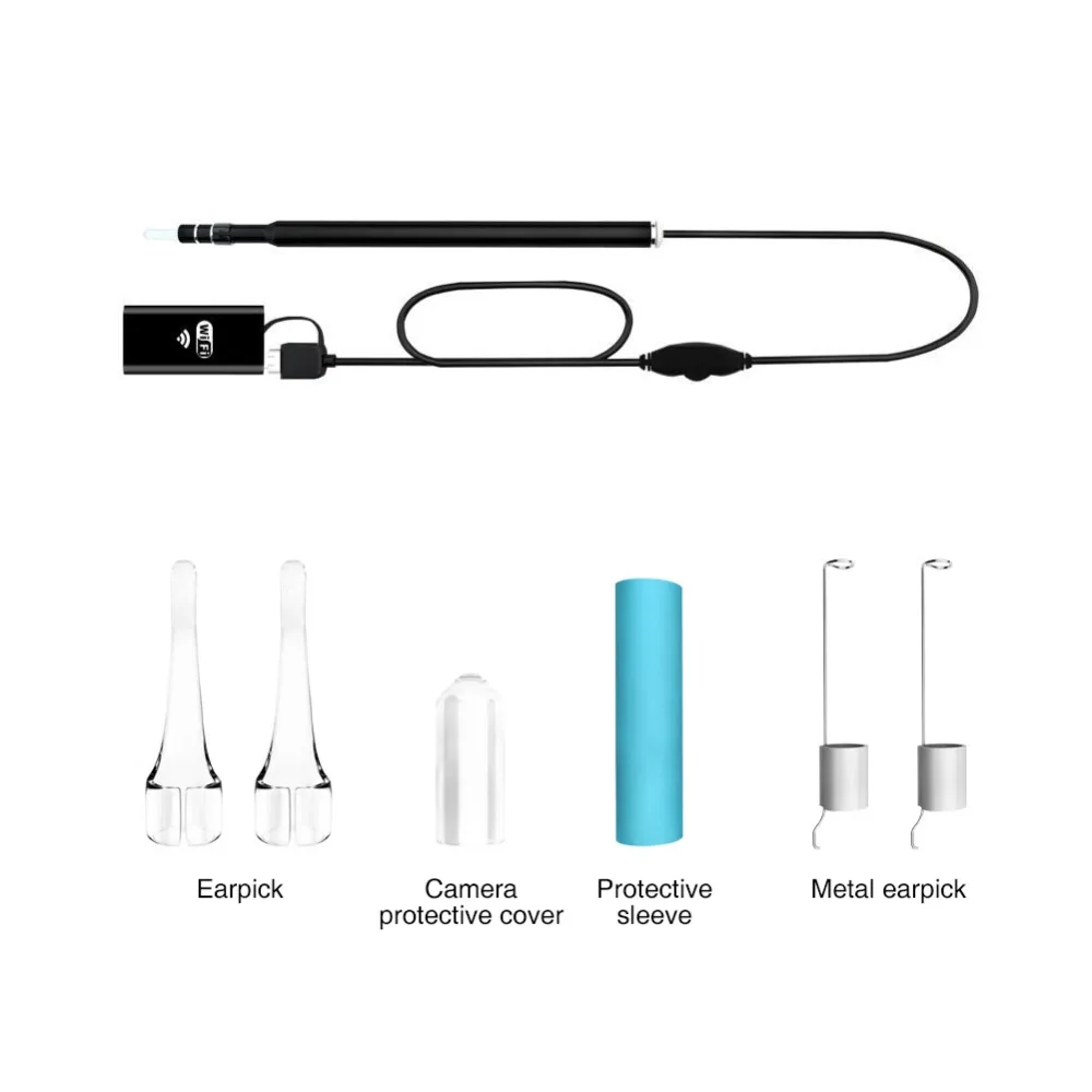 5 мм эндоскоп камера гибкий IP67 Водонепроницаемый Мягкий осмотр уха 6 LED свет USB