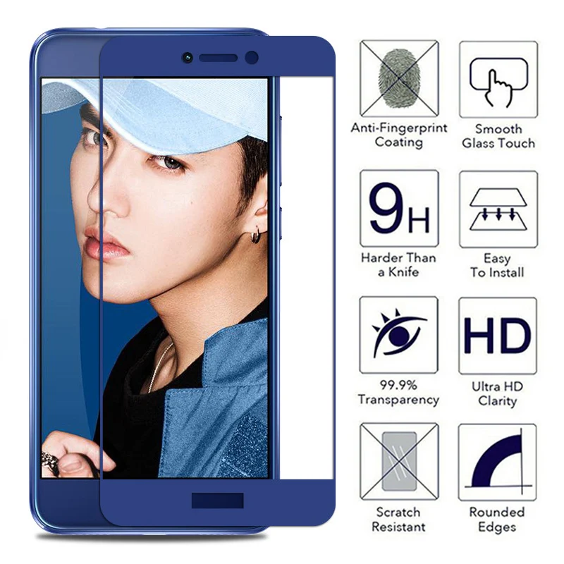 Защитное стекло для Honor 8 lite светильник защита экрана закаленное honer полное