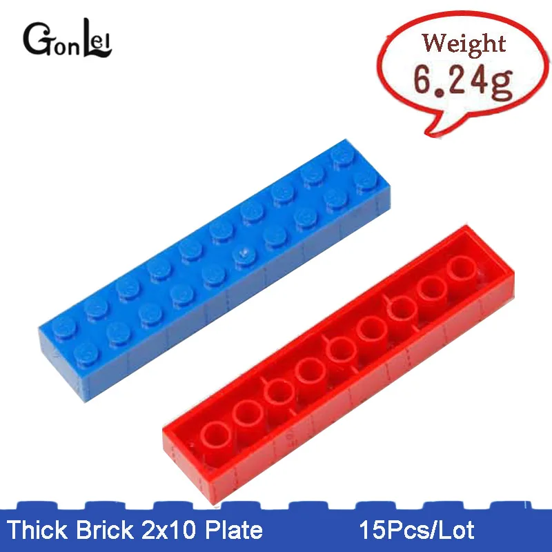 15 шт./лот MOC толстый Кирпич 2x10 пластинчатая обучающая игрушка детский Обучающий
