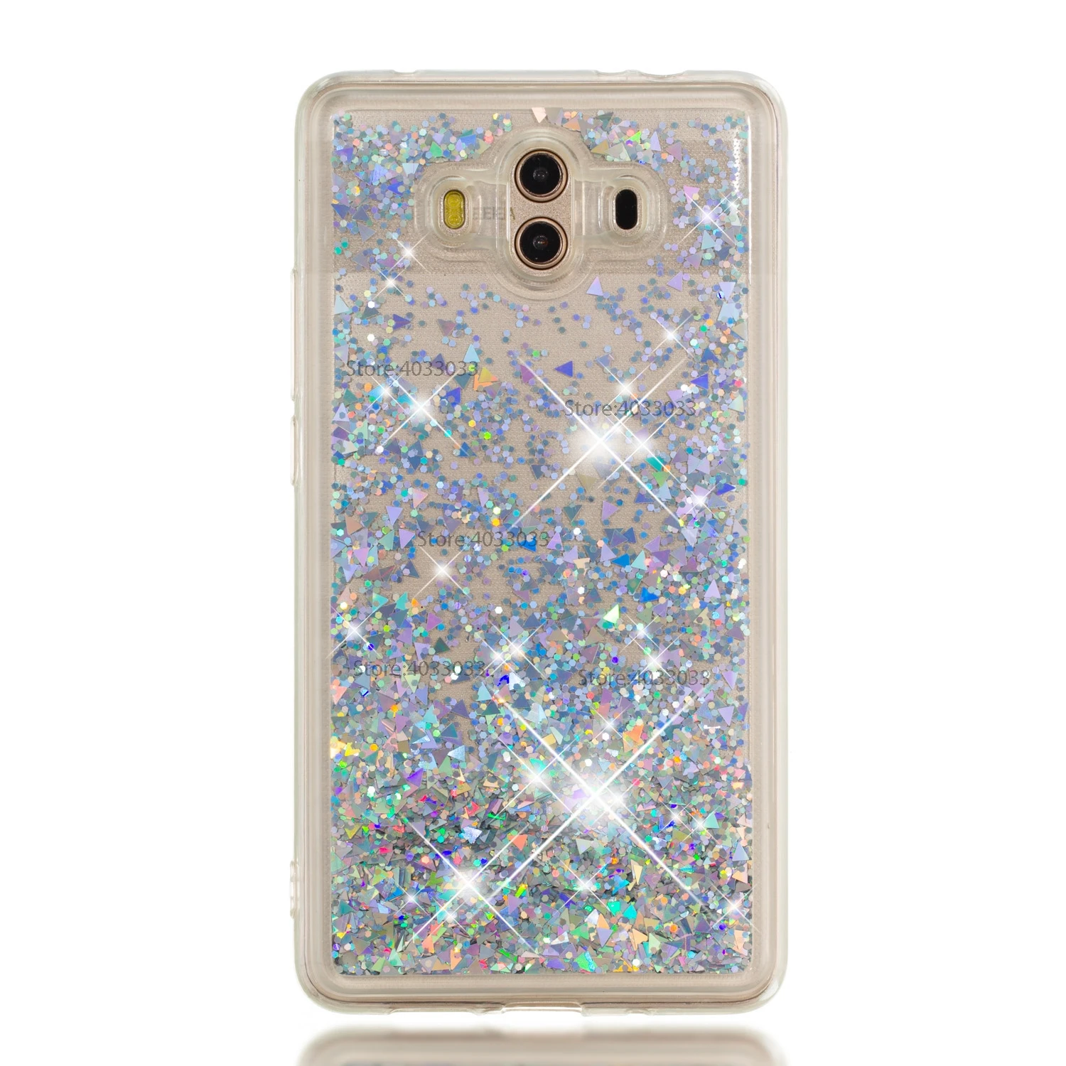 TPU чехол для huawei Коврики 10 ALP L09 L29 динамический поток жидкости флэш-Crystal Clear задняя