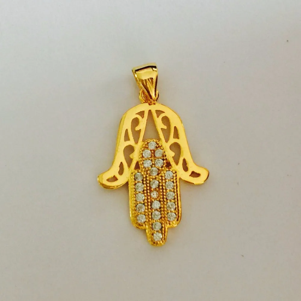 Fatima ручная подвеска ожерелья антикварные желтого золота цвета для женщин мужчин
