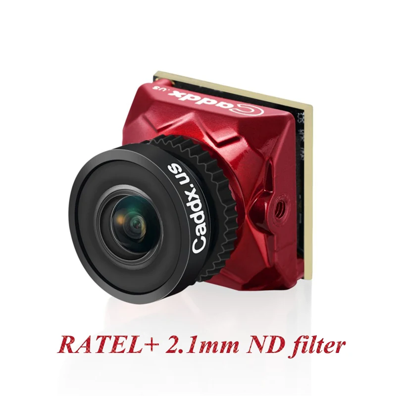 Caddx Ratel 1/1. 8 ''Starlight HDR OSD 1200TVL 16:9 4:3 NTSC/PAL переключаемый объектив 1,66 мм/2,1 мм FPV камера FPV гоночный Дрон часть - Цвет: Red 2.1mm ND filt