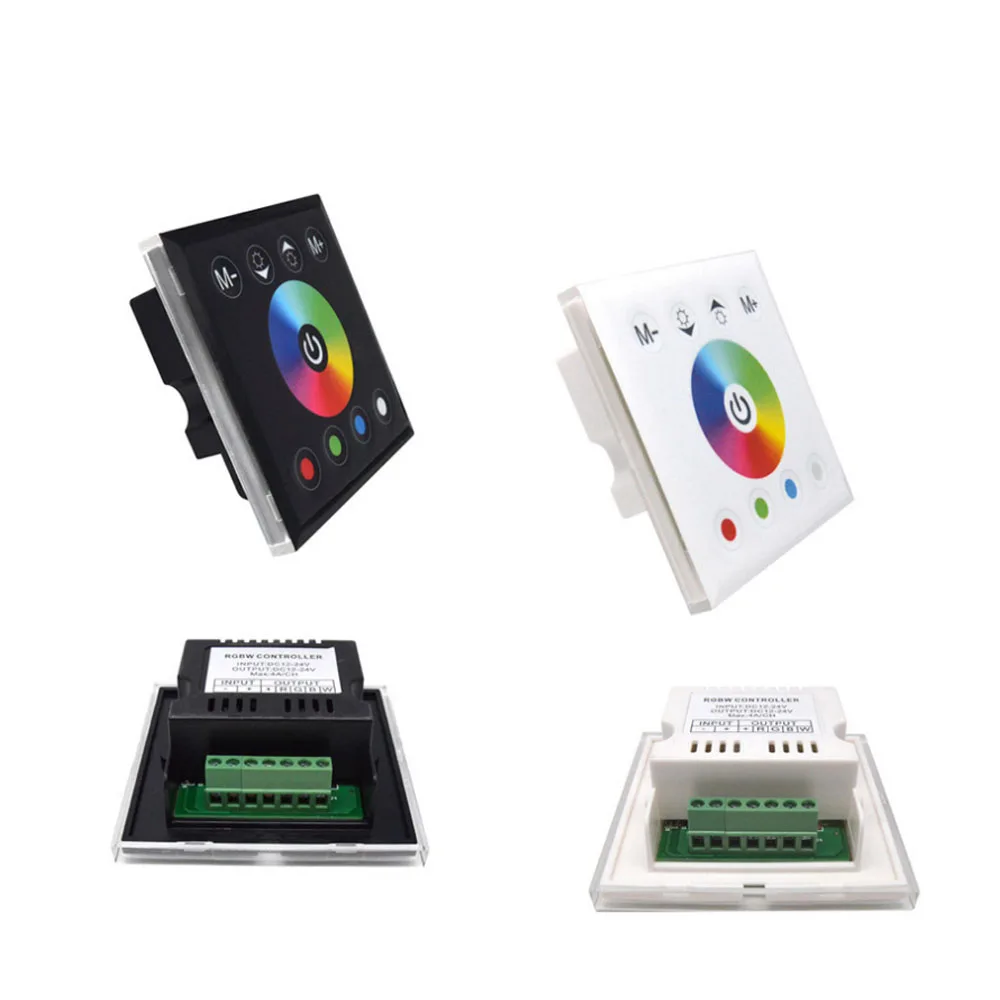 DC12V 4A * 4CH RGB RGBW панель из закаленного стекла цифровой сенсорный экран диммер