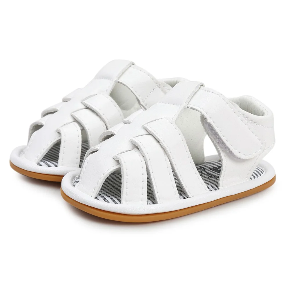 Jongen Sandalen/ летняя обувь для маленьких мальчиков; сандалии; нескользящие пляжные сандалии для первых шагов; нескользящая обувь из искусственной кожи на мягкой подошве для детей ясельного возраста