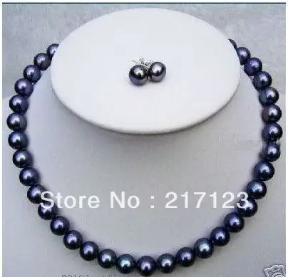 Free shipping&gt&gt&gtLYY383@ Exquisite 7-8MM Black Cultured Pearl Necklace Earring Set | Украшения и аксессуары