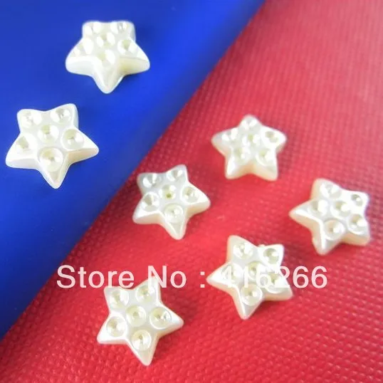 Бесплатная доставка 500 шт./партия 11 мм кремовый белый пятизвездный искусственный