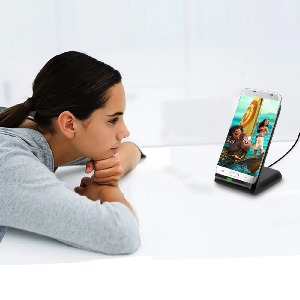 Беспроводное зарядное устройство QI для iPhone X 8 Plus 10 Вт беспроводное быстрое док
