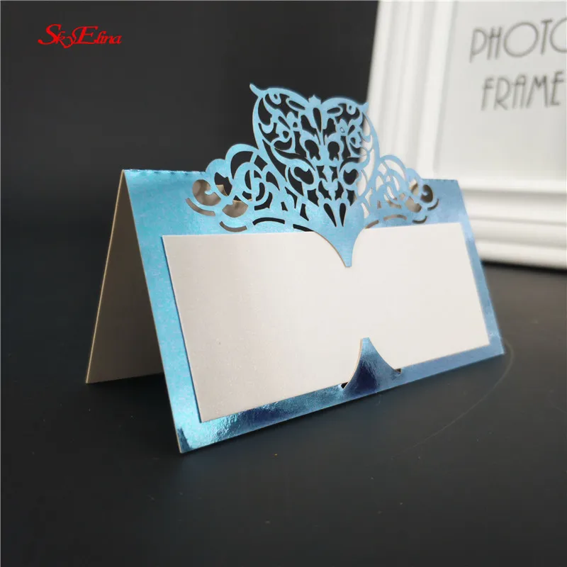 100 шт. Лазерная вырезка визитной карточки для свадьбы празднования дня рождения