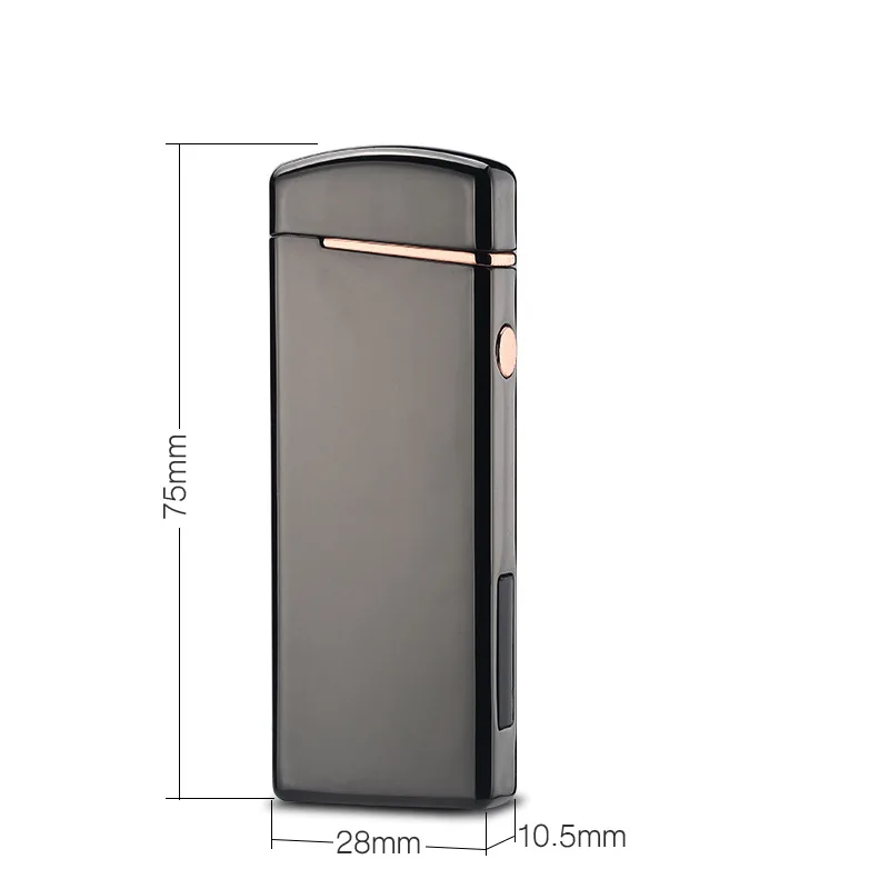 Металлическая ветрозащитная Usb перезаряжаемая двухдуговая плазменная