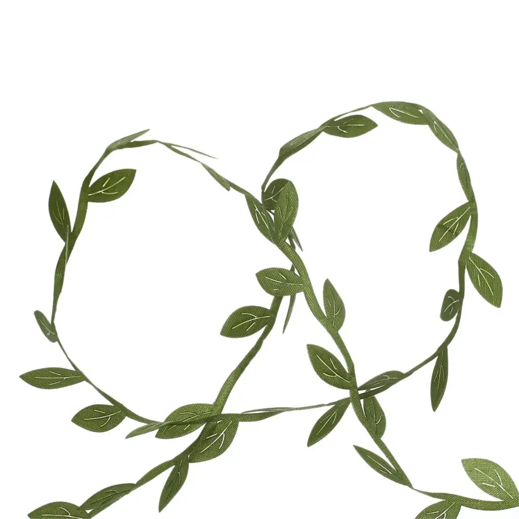 Тканевый лист лента-гирлянда отделка зеленая 23 мм (7/8 &quot) 10 м 2016 новинка | Дом и сад