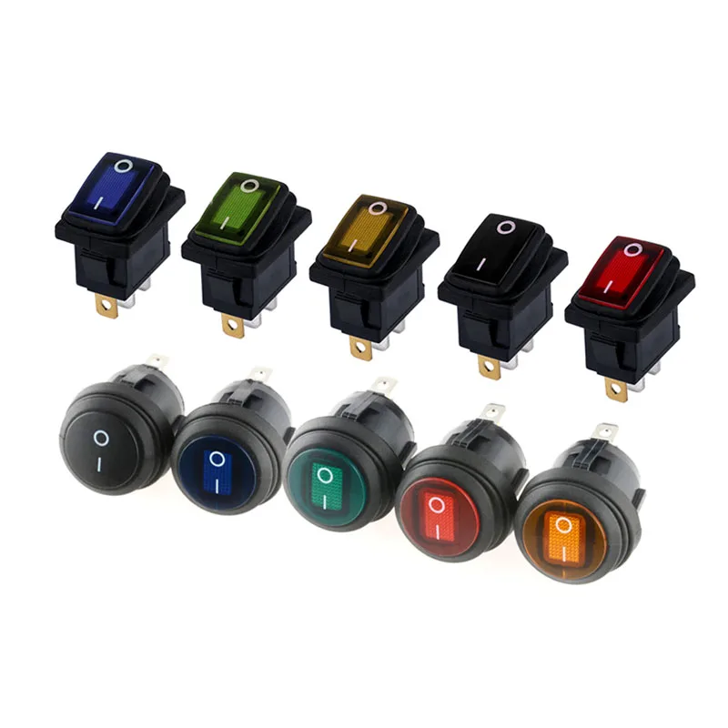 Водонепроницаемый морской светодиодный клавишный переключатель KCD1-101 12 В 24 220