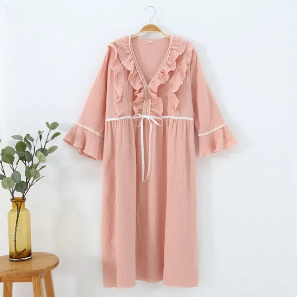 Летняя одежда для сна из 2019 хлопка ночная рубашка беременных розовая женщин