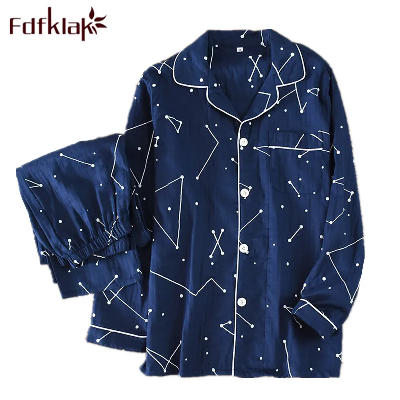 Весенне-осенняя пижама из двух предметов; Пижама для пары; домашний костюм из хлопка; женская одежда для сна с длинными рукавами; Новинка; Пижама; Комплект для отдыха; Fdfklak