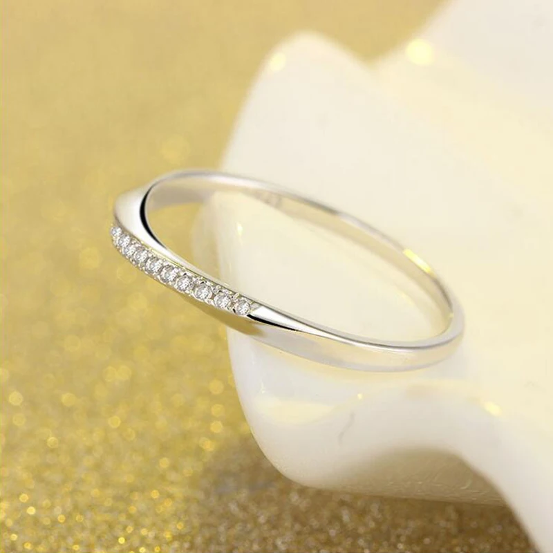 Женское кольцо из серебра 40% пробы с фианитом в коробке|sterling silver 925 ring|925 ringrings for women