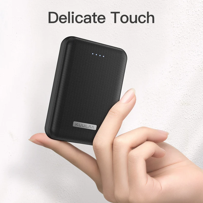 KUULAA Power Bank 10000 мАч Портативное зарядное устройство Dual USB Mini Внешнее для Xiaomi Mi 8 PoverBank