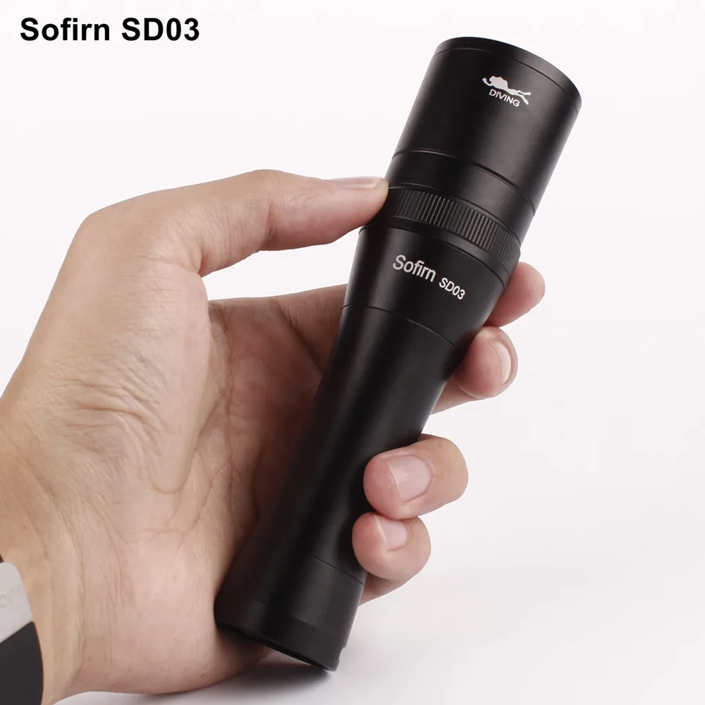 Светодиодный фонарик Sofirn SD03 для дайвинга с аквалангом 18650 Cree XML2 850LM светодиодный