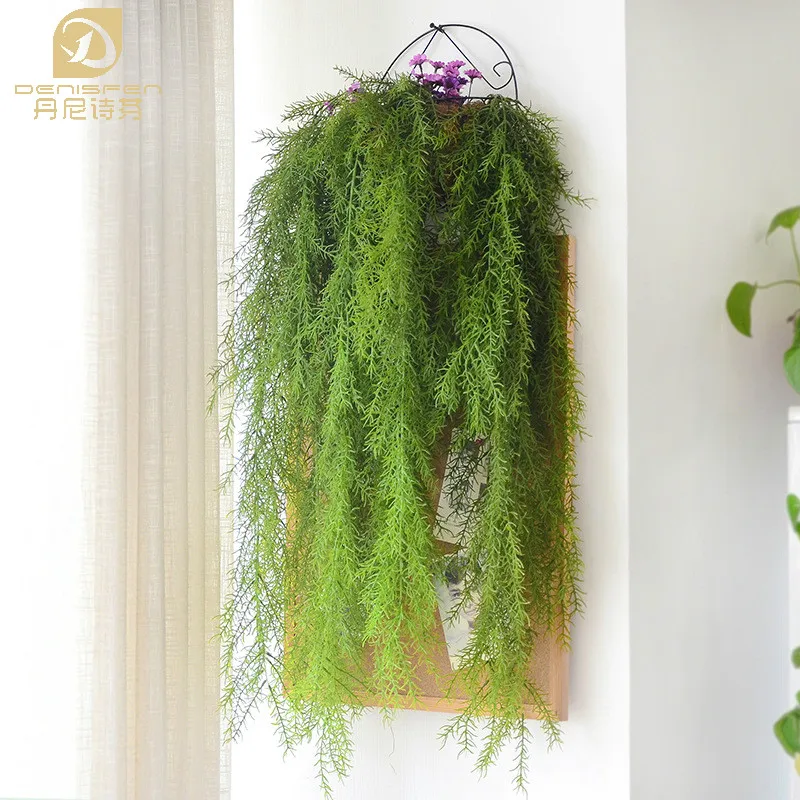 Denisfen Plastic Flowers Wall Hanging Plant Artificial Pine Needles for Home Balcony Decoration Basket Accessories Flower AFP233 | Дом и сад