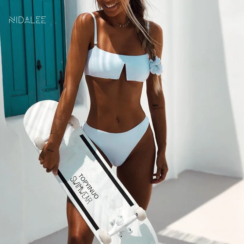 Женский купальник с пуш-ап NIDALEE бразильский купальник-бикини и низкой талией |