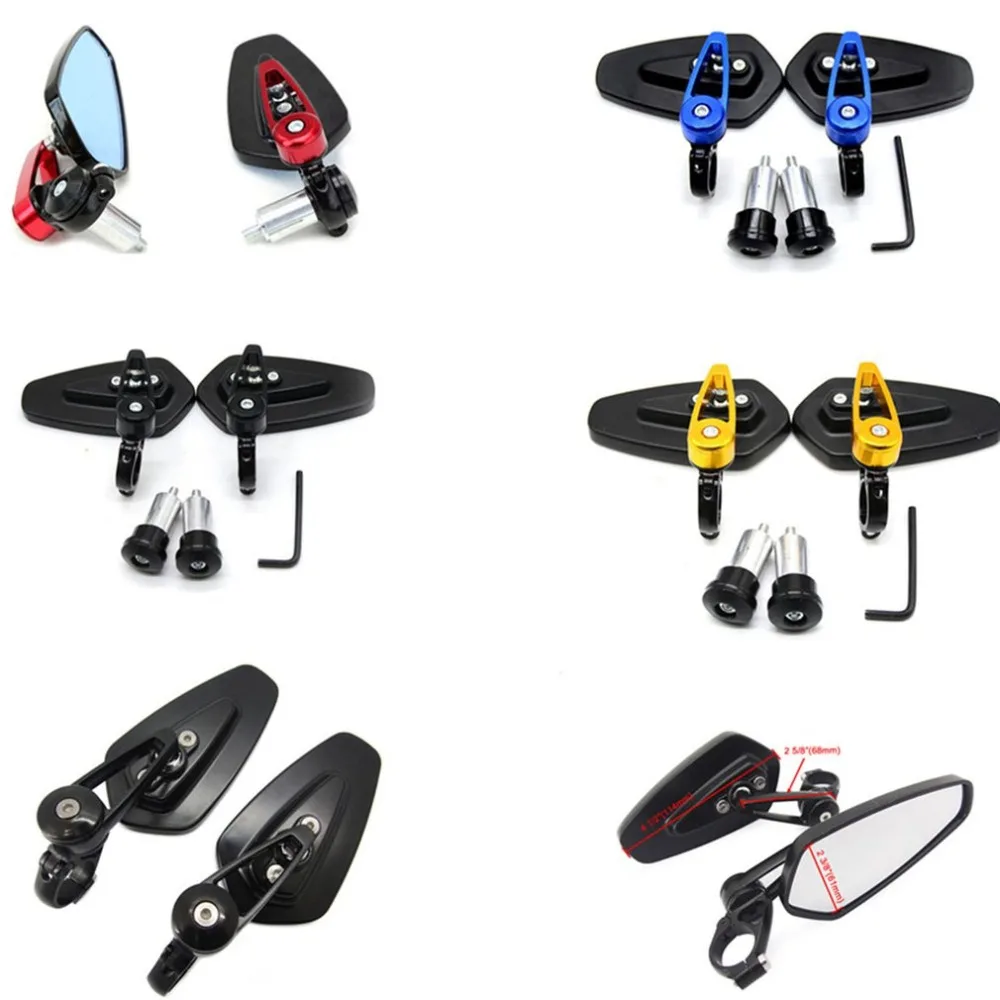 New Universal Motorcycle Aluminum Modified Hand Mirror Electric Vehicle Reflector Mirror Moped Rearview Mirror With Handlebar