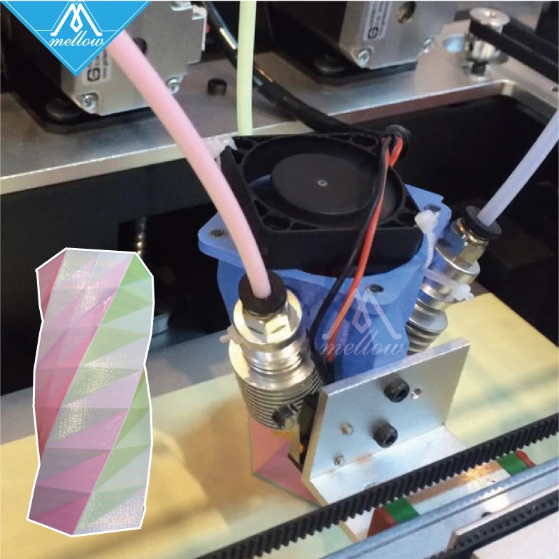Diamond Hotend 3D принтер экструдер Reprap латунь многоцветный сопло 3 в 1 из E3D V6 радиатор I3
